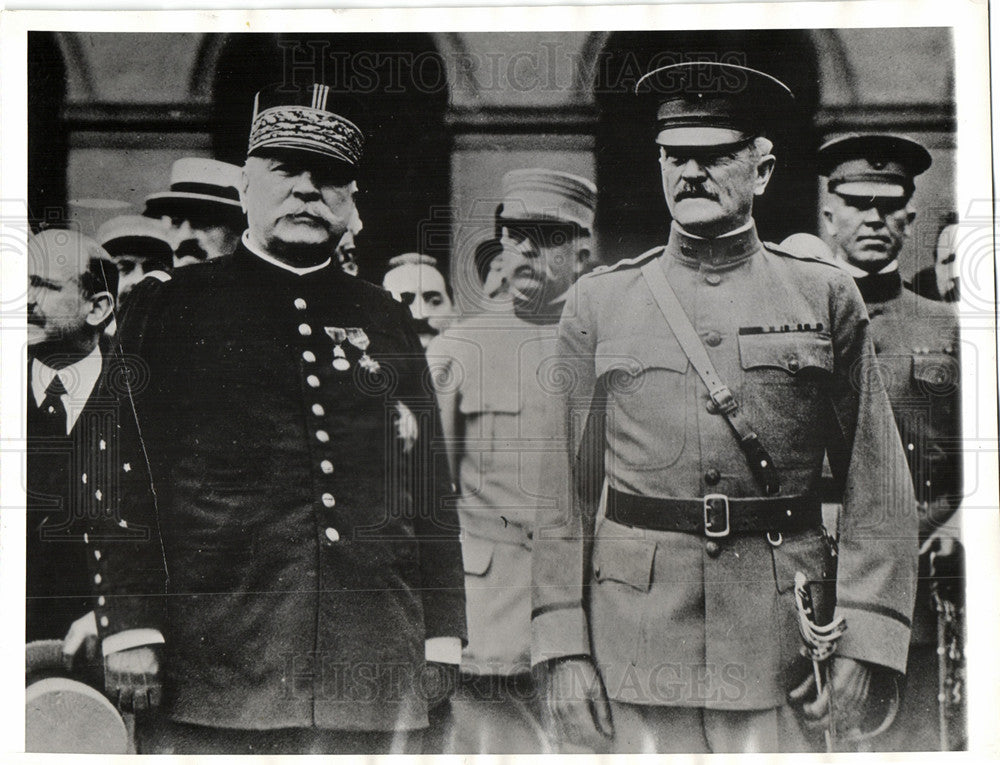 1938 General Pershing Marshall Joffre Paris - Historic Images