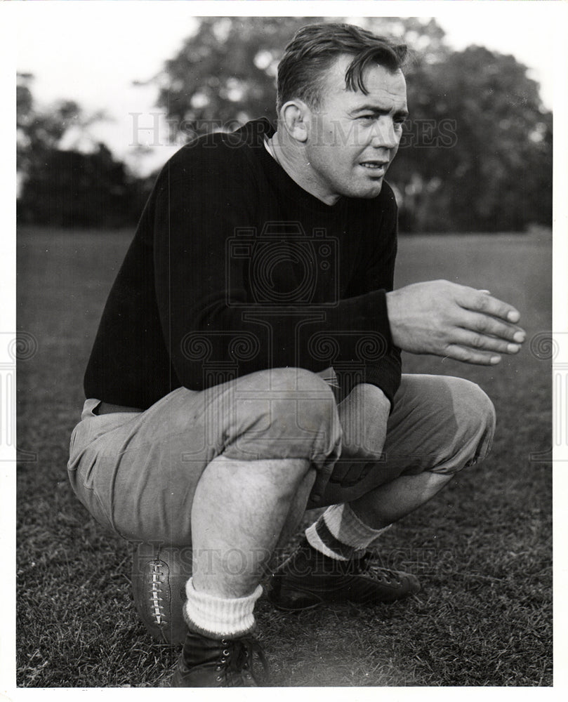 1941 Press Photo john Metras College football coach - Historic Images
