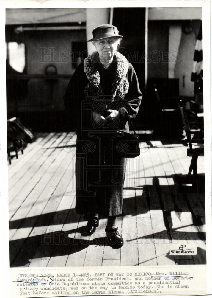 1936 Press Photo Mrs. William Howard Taft - Historic Images