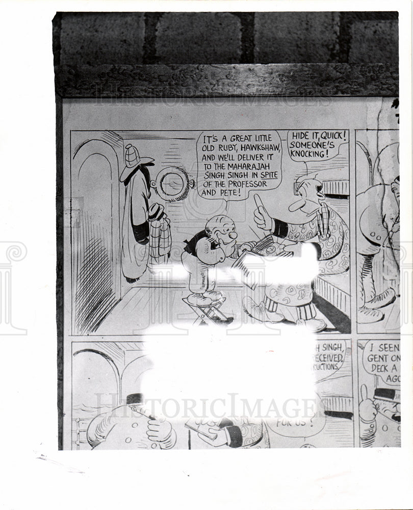 1957 Press Photo Comic Strip - Historic Images