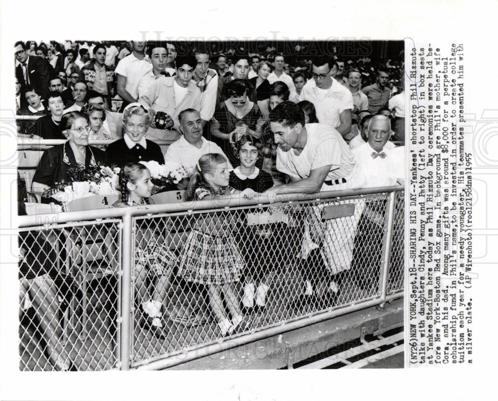 1955 Press Photo Phil Rizzuto New York Yankees - Historic Images