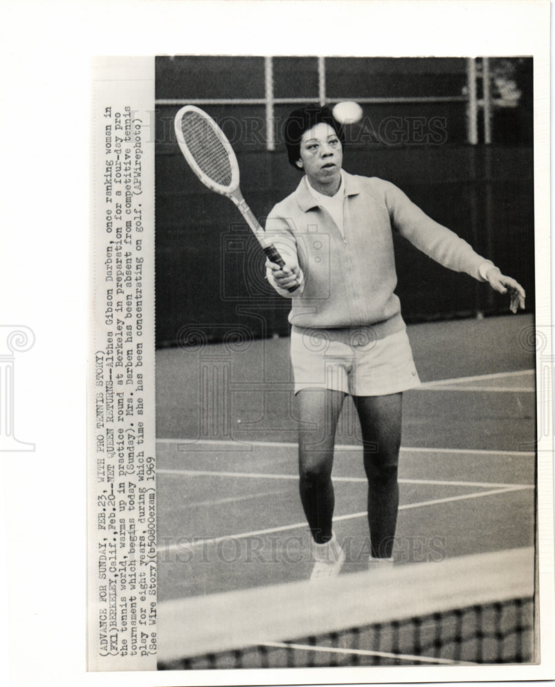 1969 Press Photo Althea Gibson Tennis Berkeley - Historic Images