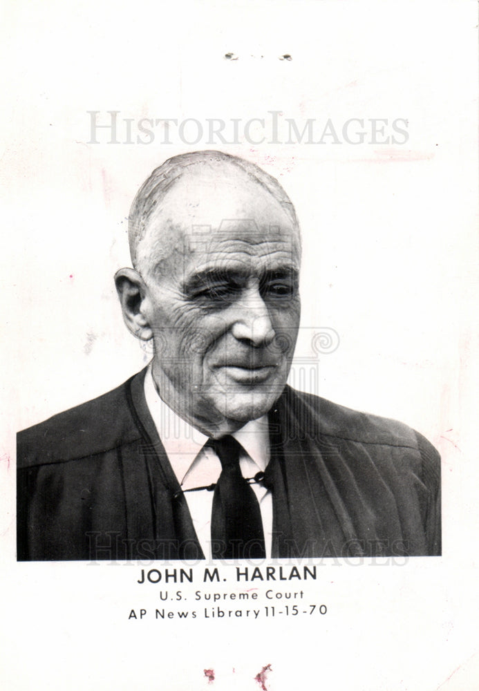 1970 Press Photo John Marshall Harlan American jurist - Historic Images