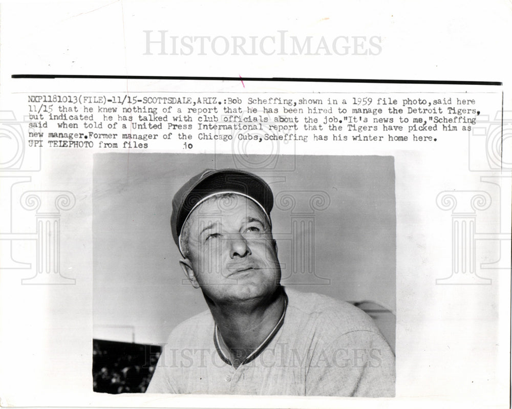 1960 Bob Sheffing Detroit Tigers Manager FL-Historic Images