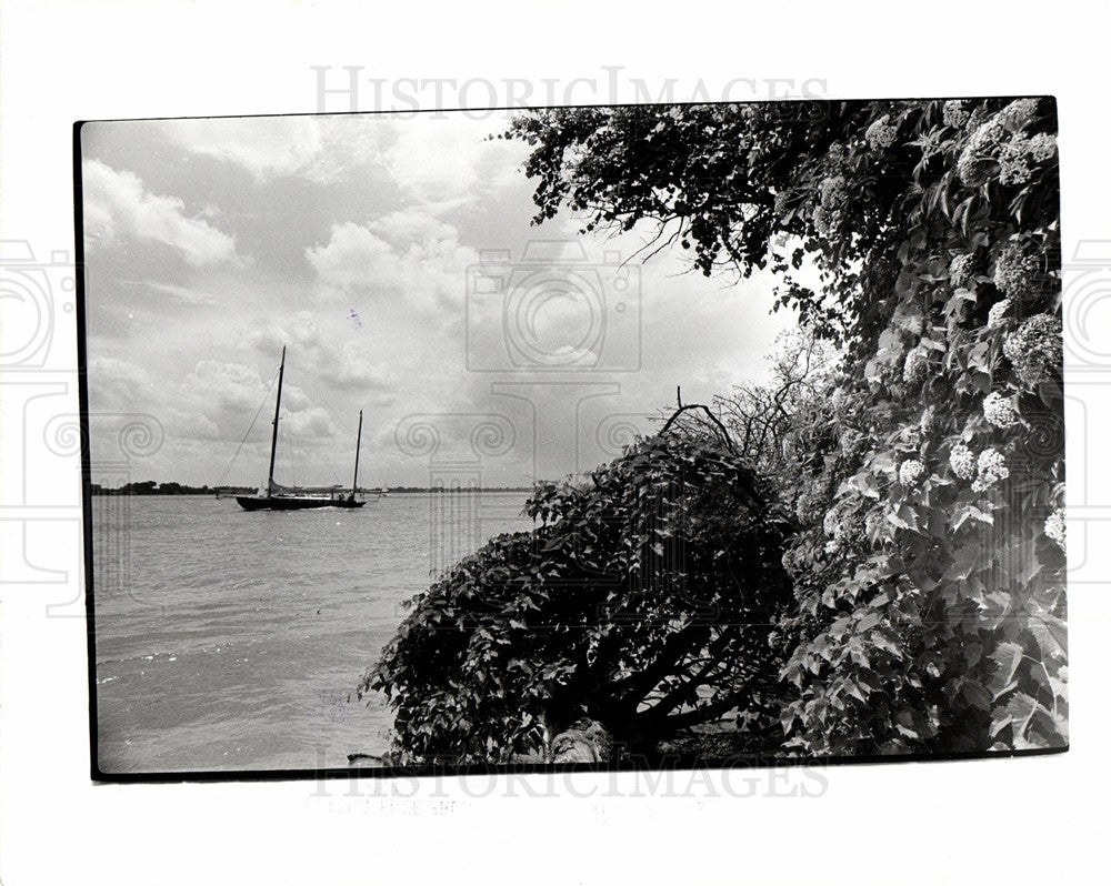 Sailboat Detroit River Michigan Boat-Historic Images