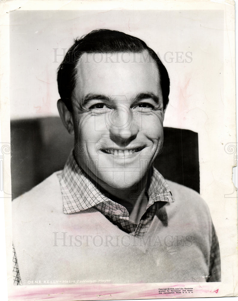 1957 Press Photo Gene Kelly Singing Rain Free Film - Historic Images