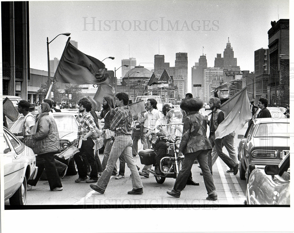 1980 Press Photo May Day Labour Day - Historic Images