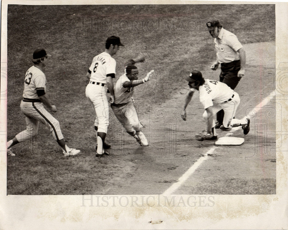 1974 Press Photo Detroit Tigers Rodriguez Rivers Herzog - Historic Images