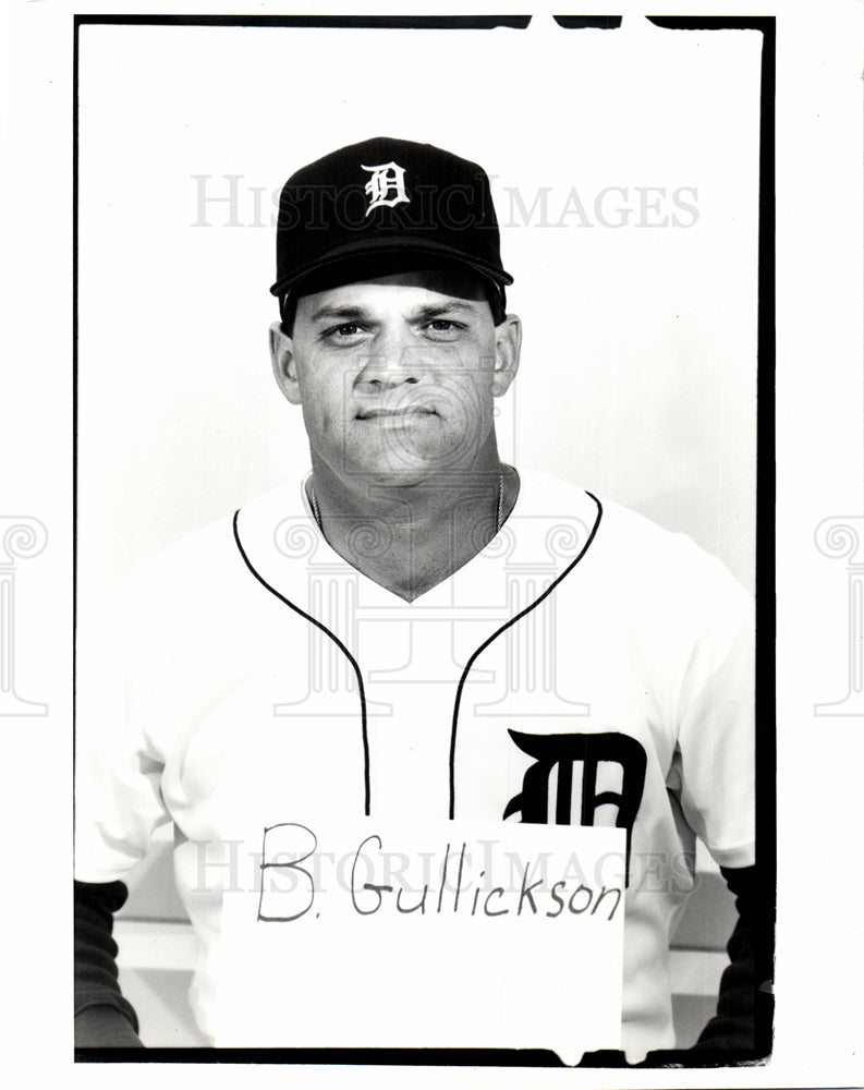 Press Photo Bill Gullickson Detroit Tigers Pitcher - Historic Images