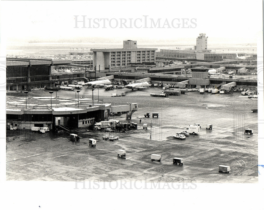 1987 Press Photo Detroit Metro Northwest Airplane Crash - Historic Images