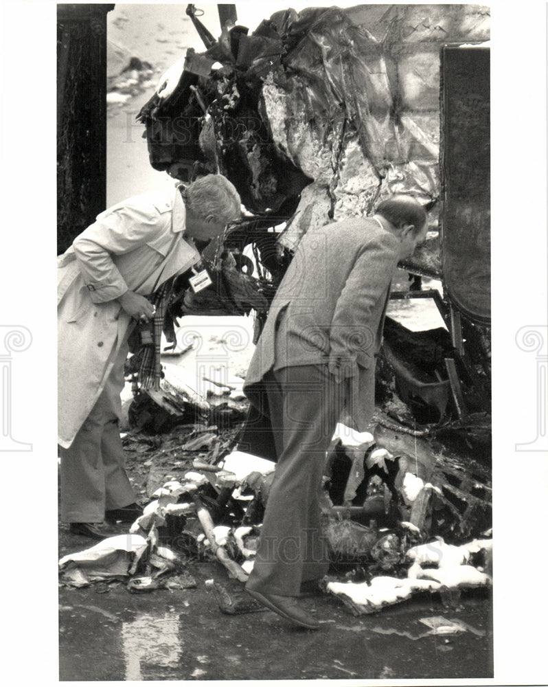 1987 Press Photo Northwest Airlink 2268 Detroit Crash - Historic Images