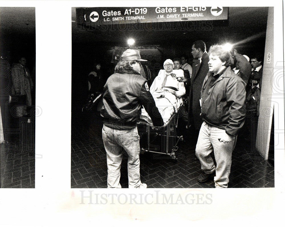 1990 Press Photo Detroit  Northwest 1482 Plane Crash - Historic Images