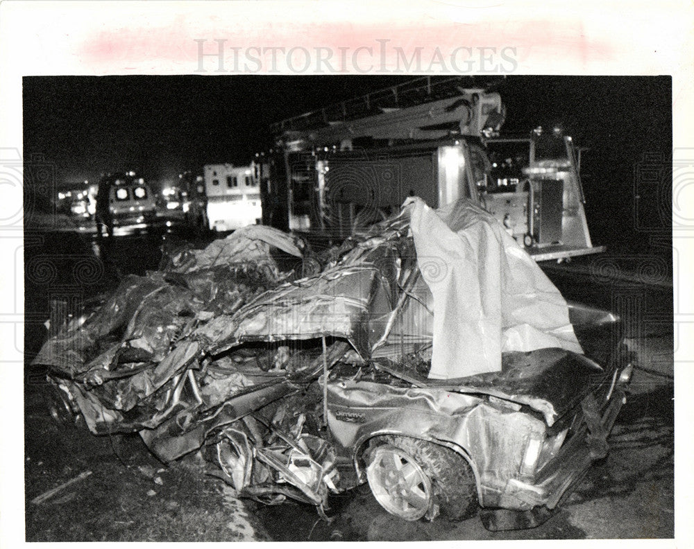 1987 Press Photo Airplane Accidents Detroit - Historic Images