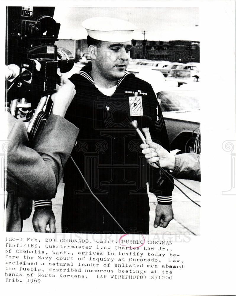 1969 Press Photo Navy Crewman USS Pueblo - Historic Images