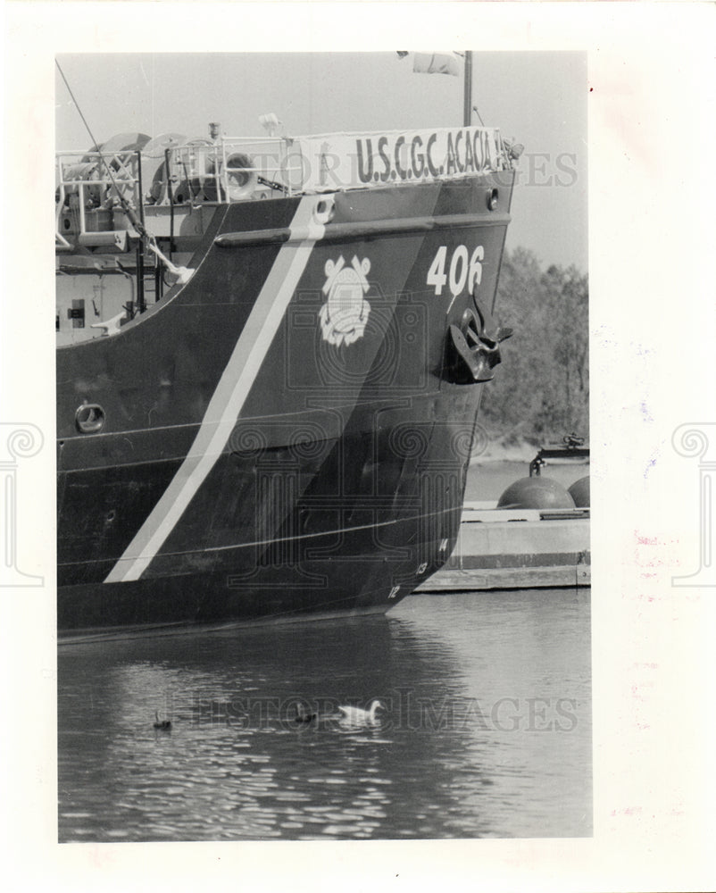 1985 Press Photo Coast Guard cutter Acacia - Historic Images