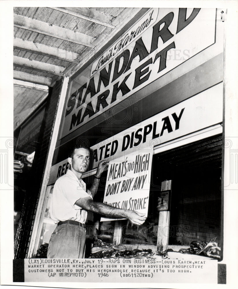 1946 Press Photo BUYERS ON STRIKE - Historic Images