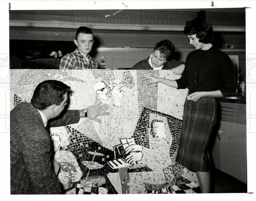 1960 Mosaic mural, Elliott, Fouch, Welch-Historic Images