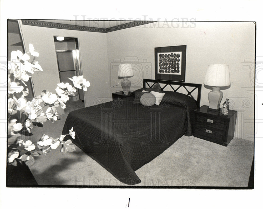 Press Photo nineteen sixties furniture bedroom - Historic Images