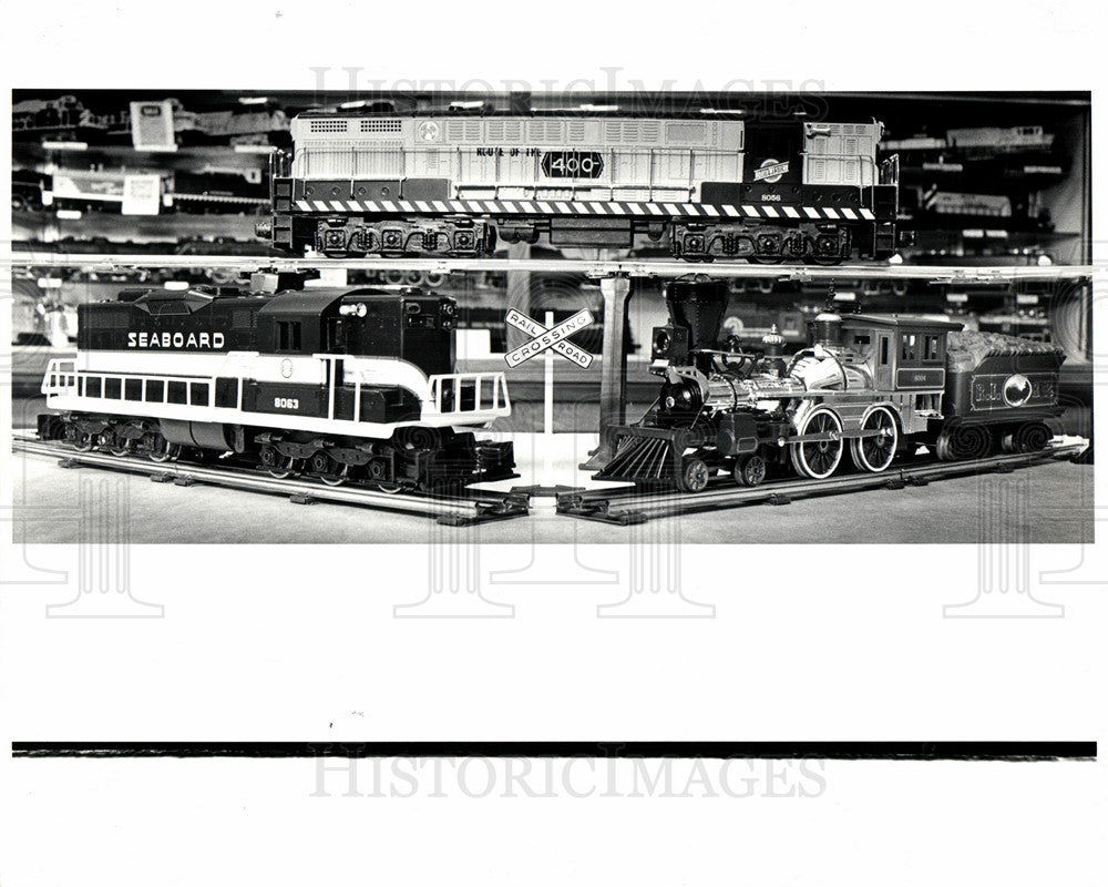 1981 Model Trains and raised Track - Historic Images