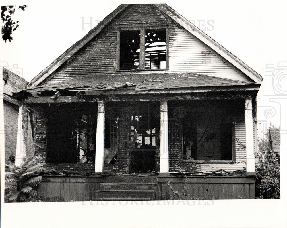 1988 Press Photo Devils Night Detroit Michigan Arson - Historic Images