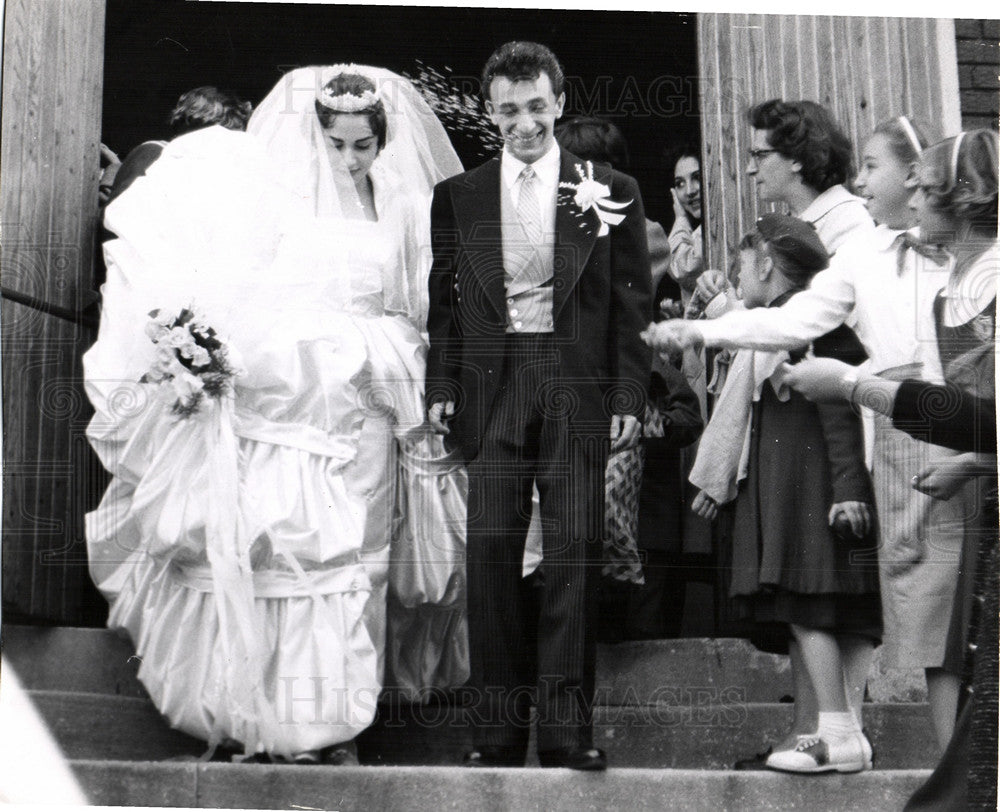 1958 Press Photo wedding ceremony - Historic Images