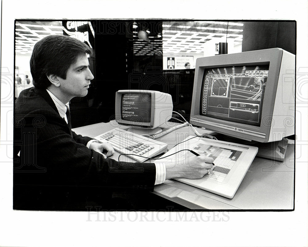 1985 Press Photo Automotive Computer Graphics Michael - Historic Images