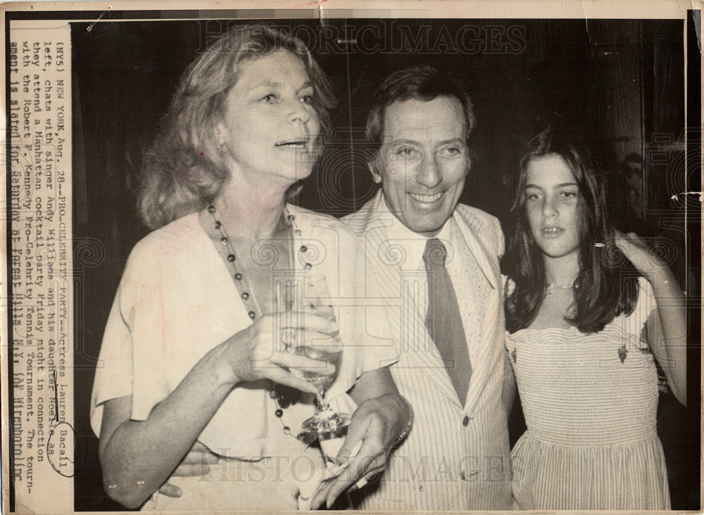 1977 Bauren Bacall Audy Williams Manhattan-Historic Images