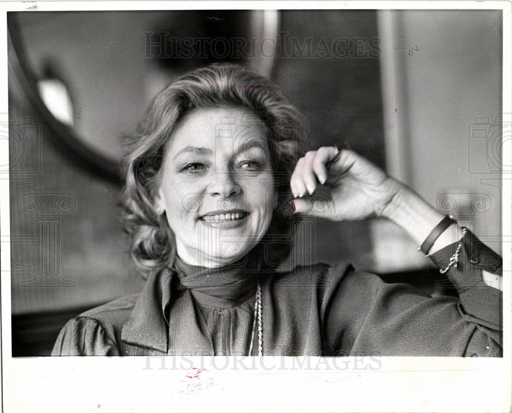 1980 Press Photo Lauren Bacall American actress movie - Historic Images