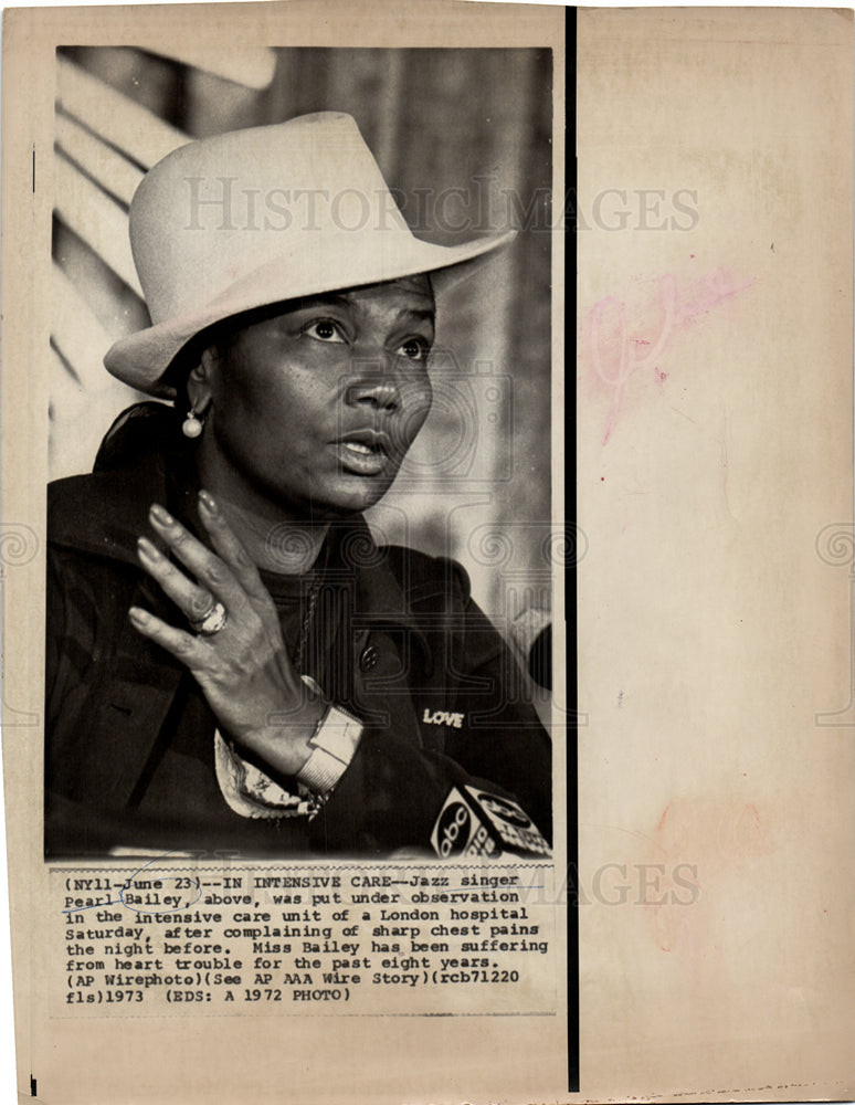 1973 Press Photo Pearl Bailey Actress Singer US - Historic Images