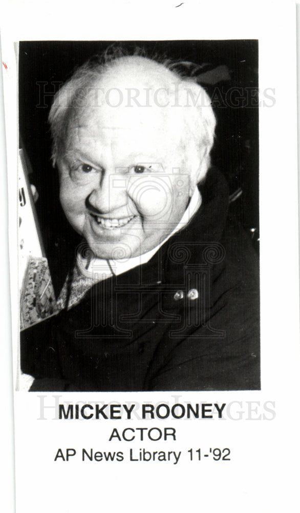 1993 Press Photo Mickey Rooney actor AP news - Historic Images