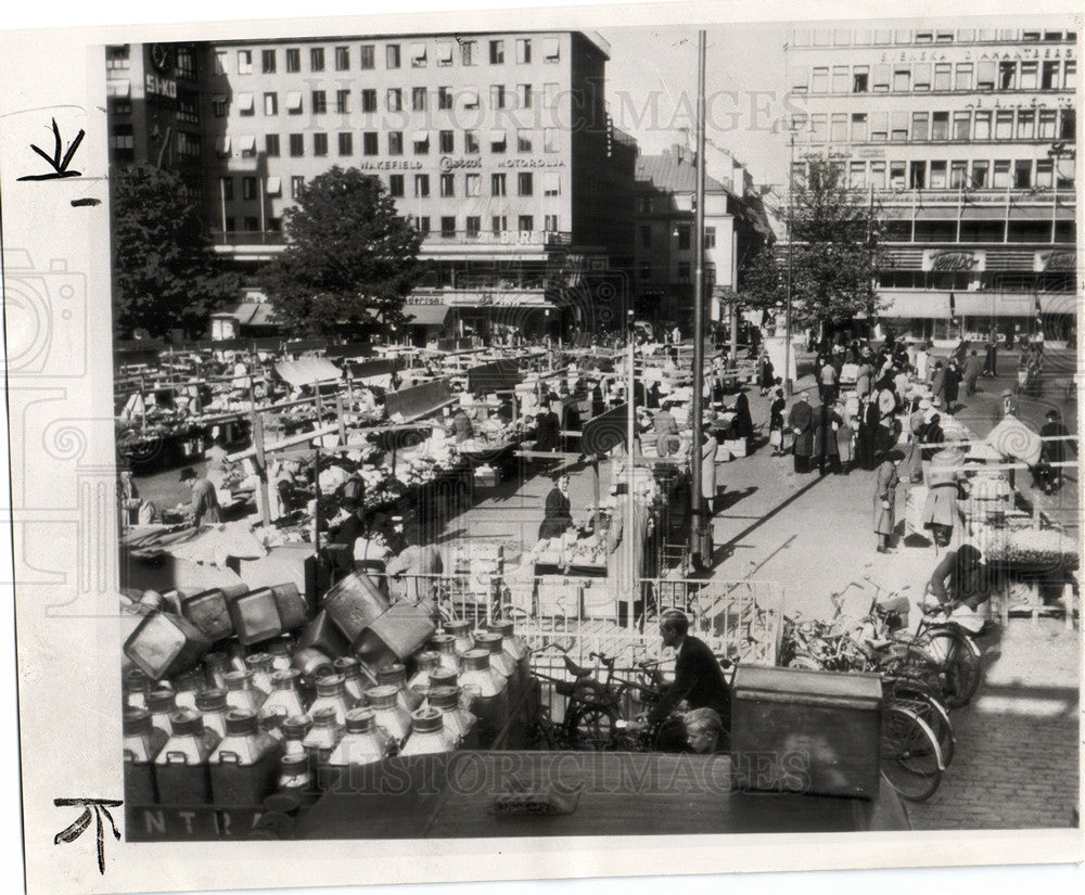 Press Photo Stockhom Sweden Market City Europe - Historic Images