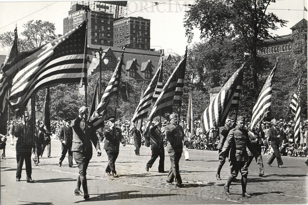 1936 Press Photo Memorial Day Parade Federal Holiday - Historic Images