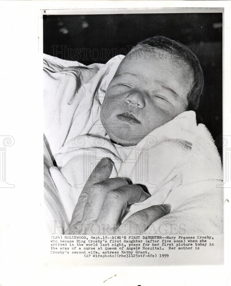 1959 Press Photo Mary Frances Crosby first  daughter - Historic Images