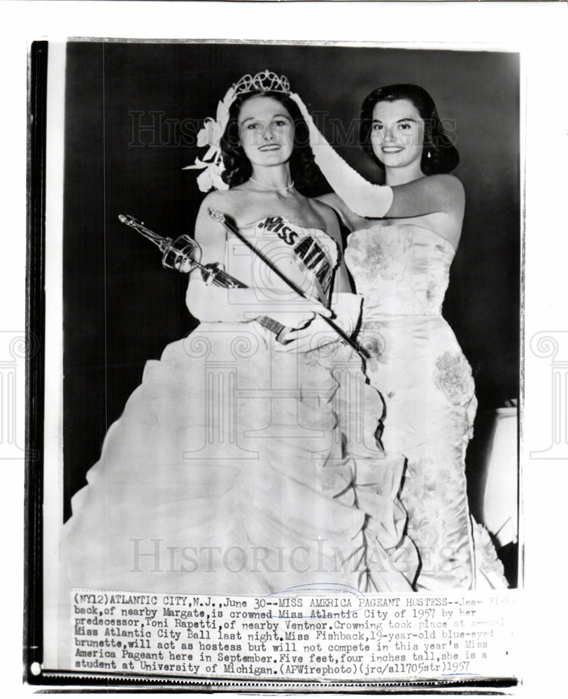 1957 Press Photo Miss Atlantic City 1957 Fishback - Historic Images