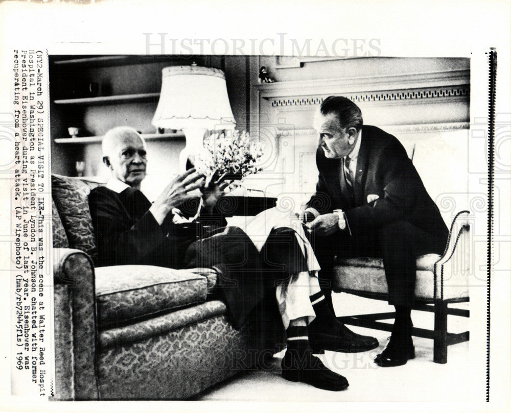 1969 President Lyndon B. Johnson Eisenhower - Historic Images