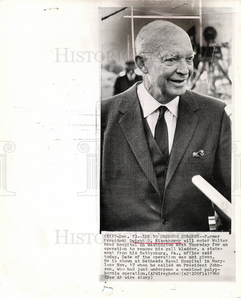 1966 Dwight D Eiserhower Bethesda Maryland - Historic Images