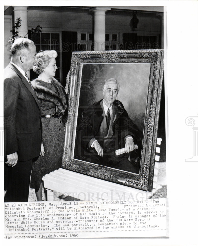 1960 Press Photo President Roosevelt Portrait - Historic Images