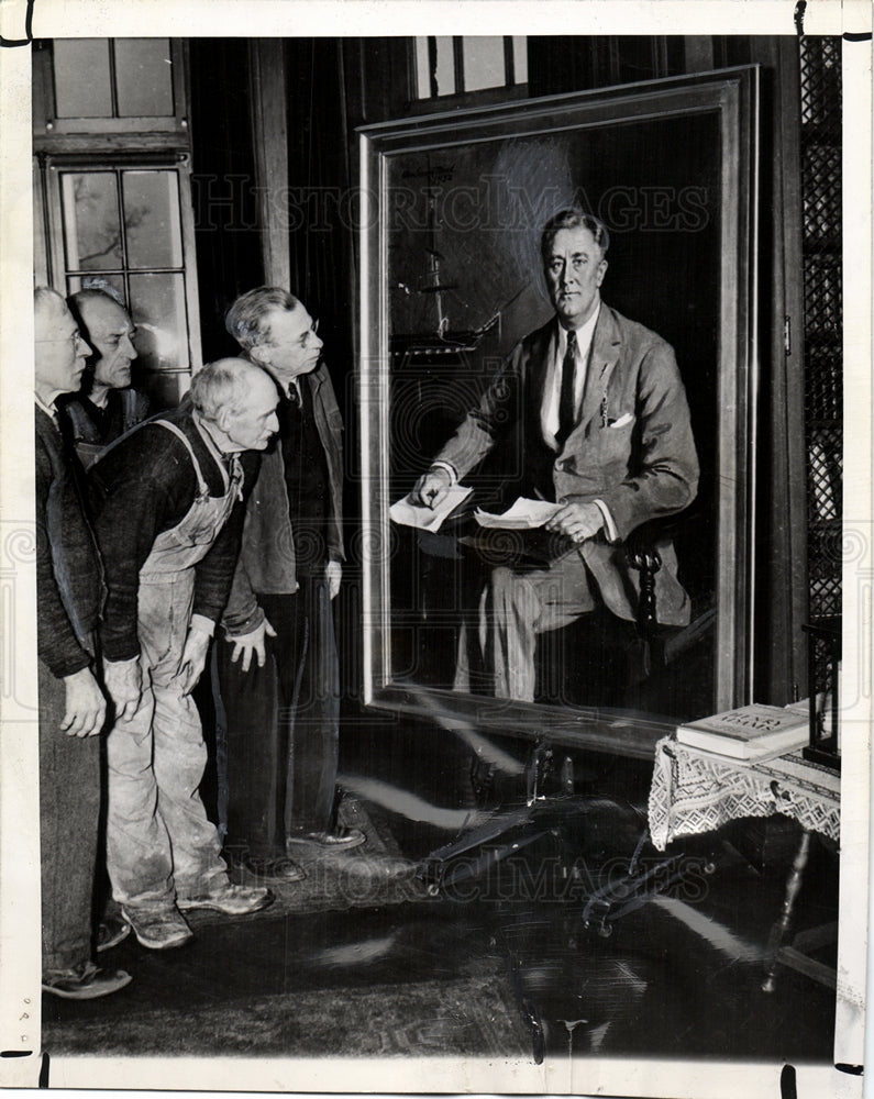 1946 Press Photo D.Roosevelt, Memorial,historic shrine, - Historic Images