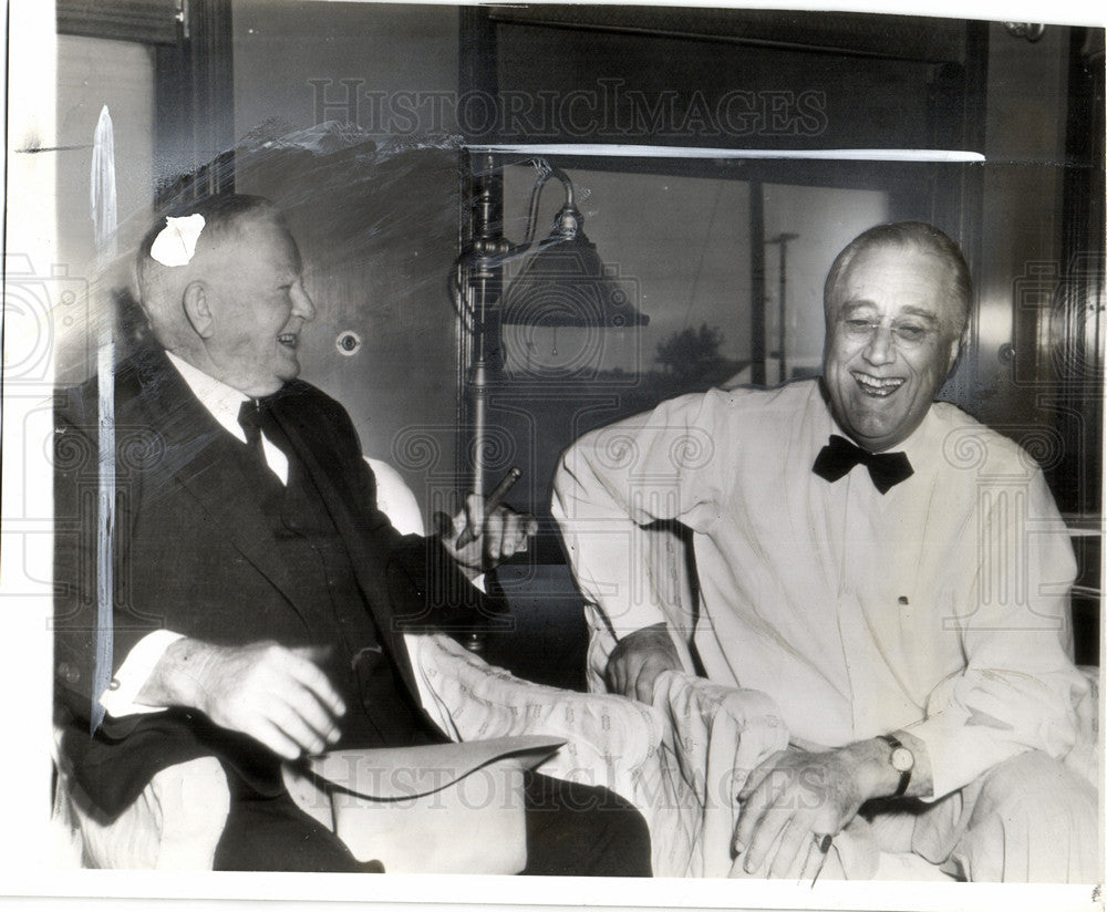 1942 Press Photo Franklin  Roosevelt John Nance Garner - Historic Images