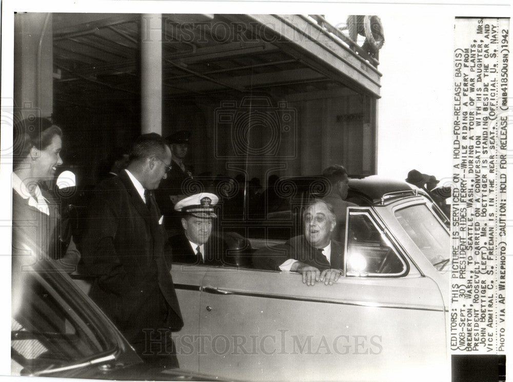 1942 Press Photo Franklin D. Roosevelt US President - Historic Images