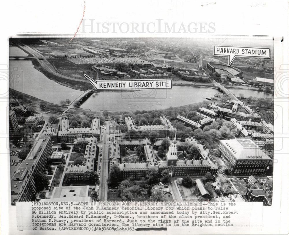 1963 Site John F. Kennedy Memorial Library-Historic Images