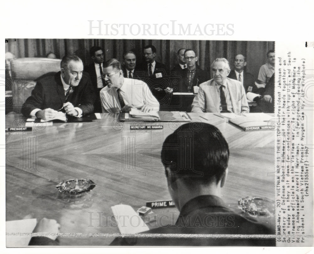 1967 President Johnson  secretary Robert-Historic Images