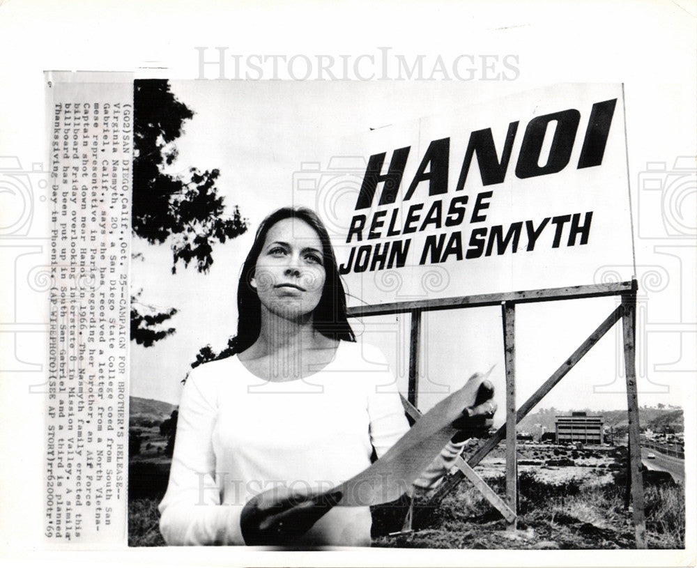 1969 Press Photo Virginia Nasmyth of Califonia - Historic Images