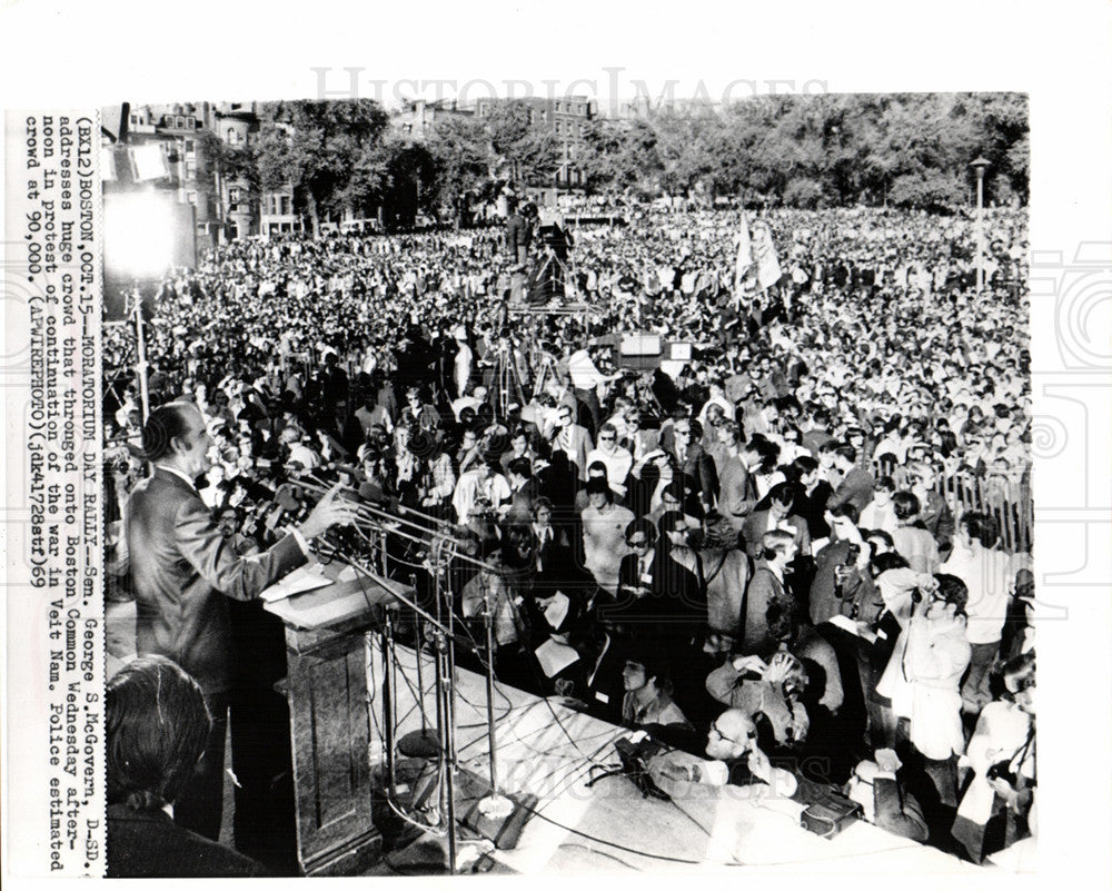 1969 Press Photo moratotium day rally boston - Historic Images