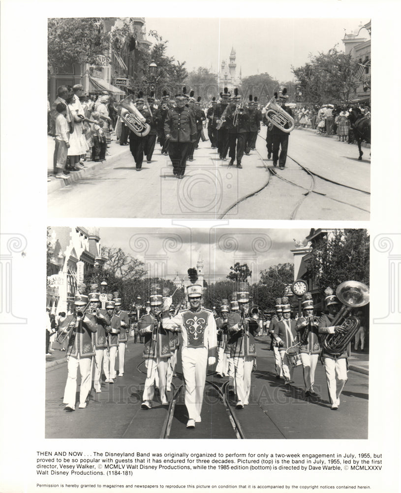1985 Press Photo Disneyland band Vesey Wlaker Warble - Historic Images