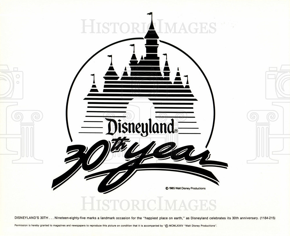 1985 Press Photo Disneyland thirtieth anniversary - Historic Images