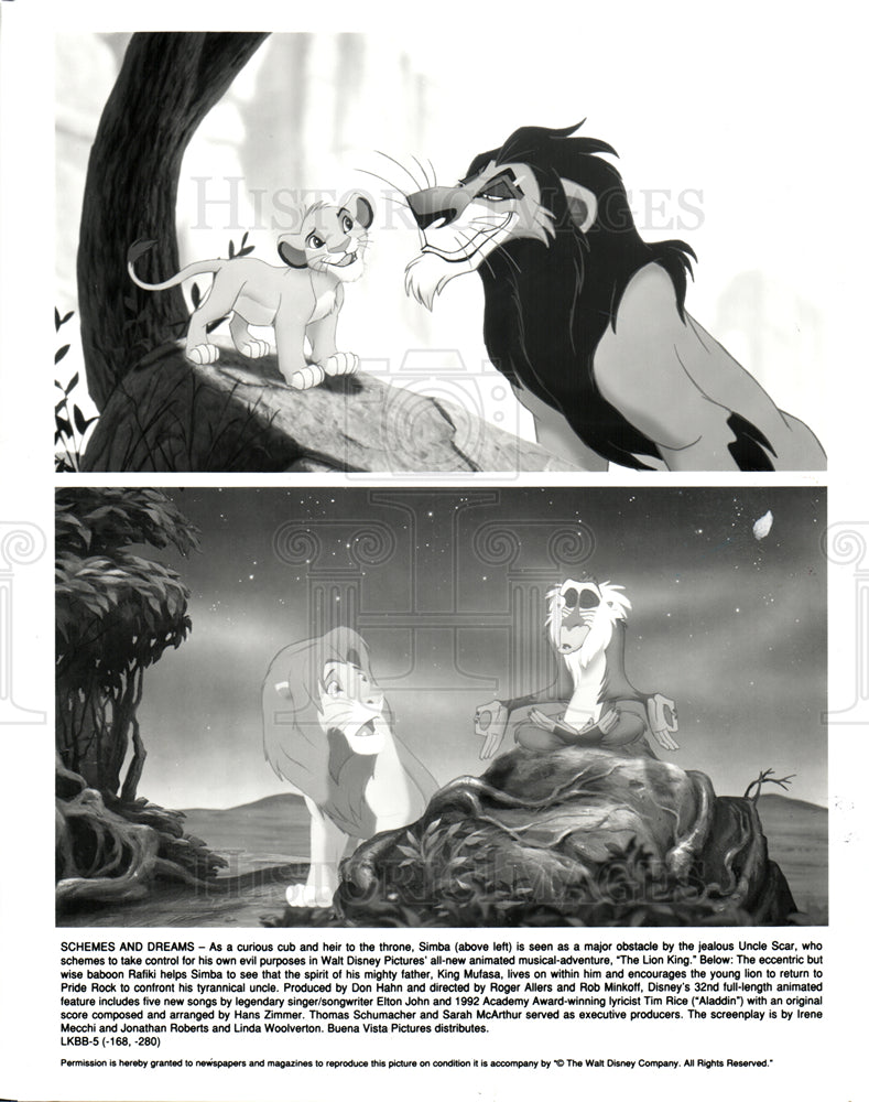 1994 Press Photo SCHEMES AND DREAMS  Lion King - Historic Images