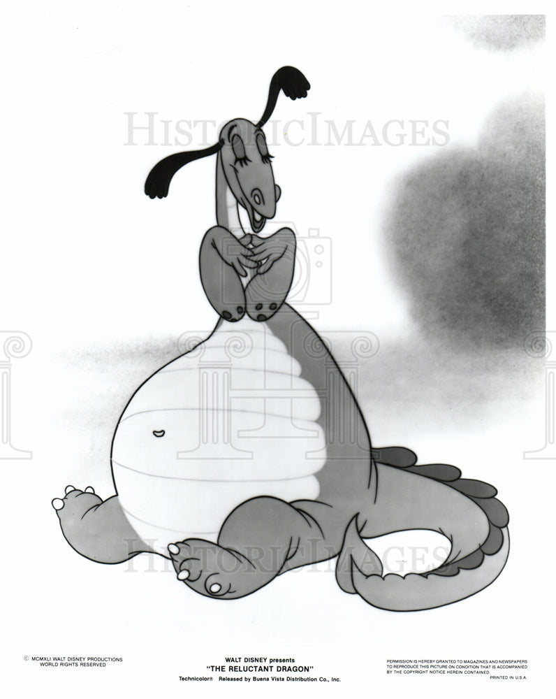 Press Photo Reluctant Dragon Disney productions - Historic Images