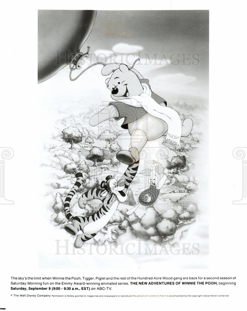 Press Photo Winnie the Pooh Tigger Piglet - Historic Images