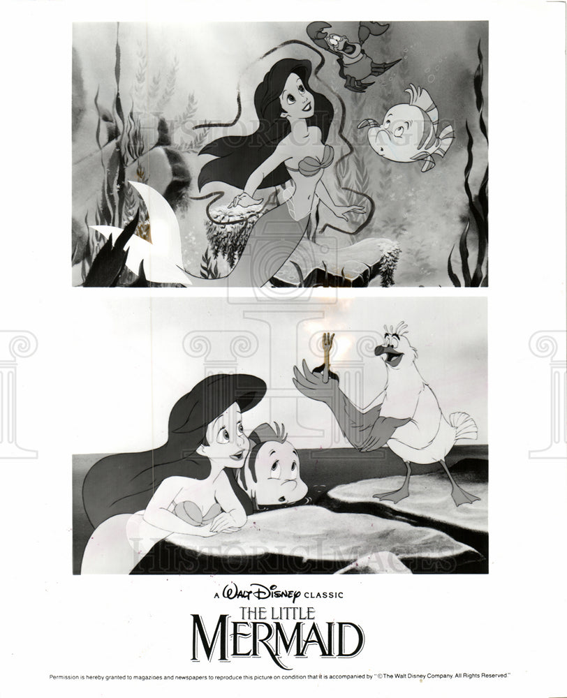 1992 Press Photo Walt Disney production little mermaid - Historic Images